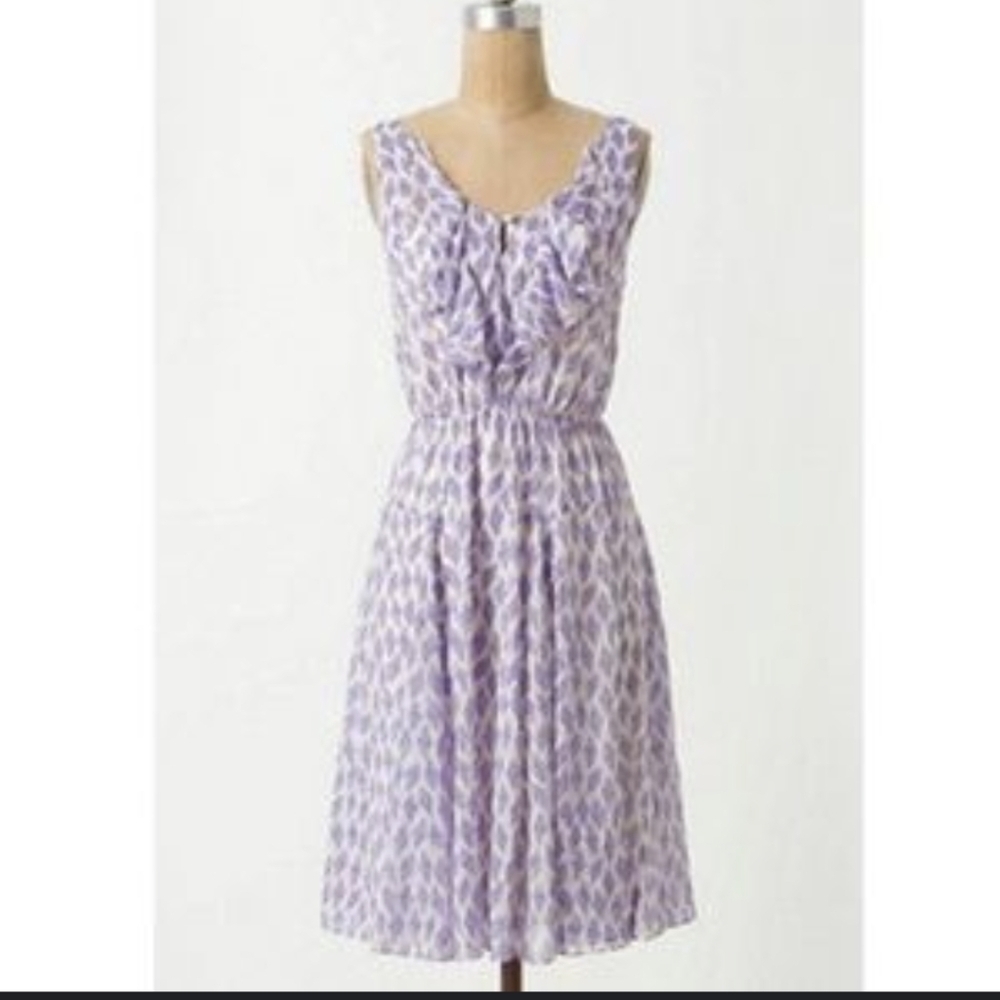 Anthropologie Purple Midi Dress